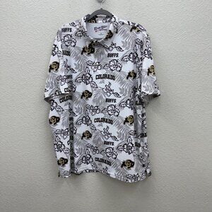 Reyn Spooner CU Buffs Colorado University Performance Golf Polo Shirt Mens 2XL